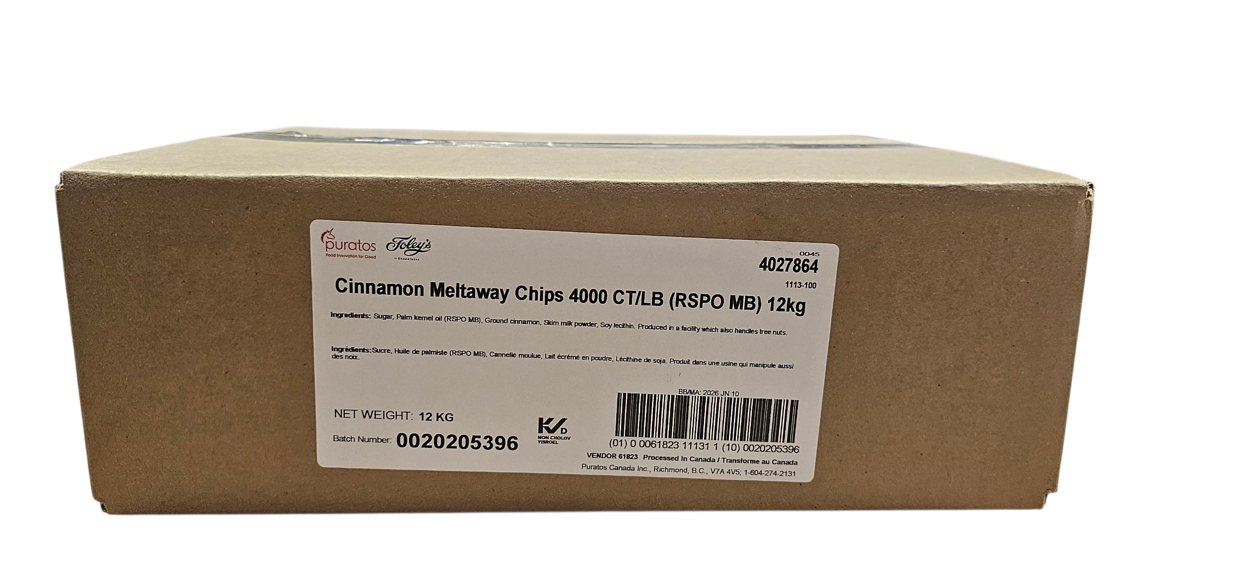 Foley's Cinnamon Meltaway 4M Chips - Puratos